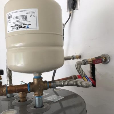 A water heater expansion tank in Austin, TX