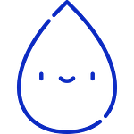 friendly water drop emoji